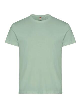 clique Basic-T Heren T-shirt slim fit van katoen — Sage Green