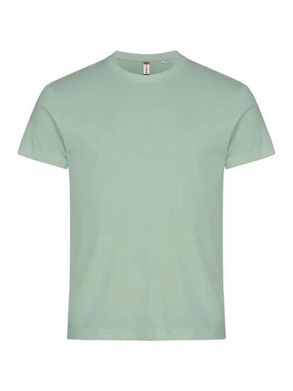 clique Basic-T Heren T-shirt slim fit van katoen — Sage Green