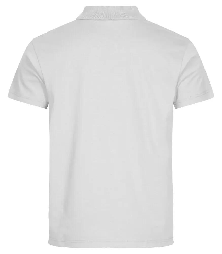 clique Single Jersey Polo en coton 100% – polo unisexe blanc 2/4
