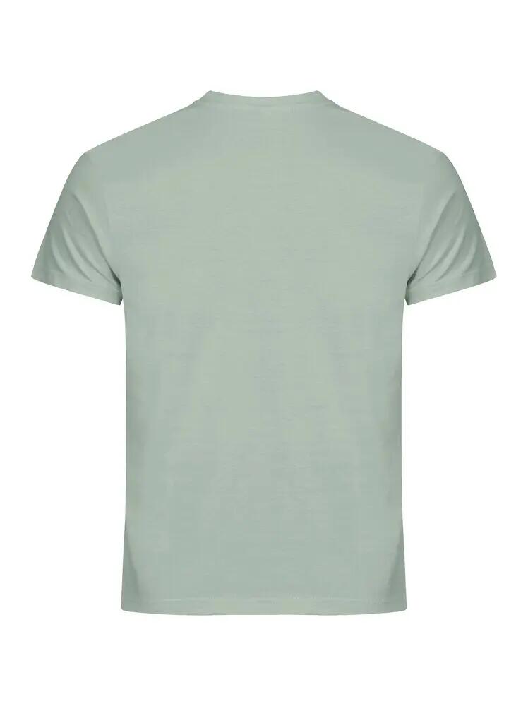 clique Basic-T t-shirt homem corte justo em algodão, Sage Green 5/5