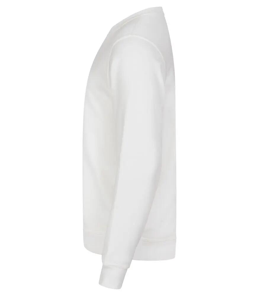 clique Miami Roundneck sudadera unisex algodón y poliéster reciclado – Off White 3/4