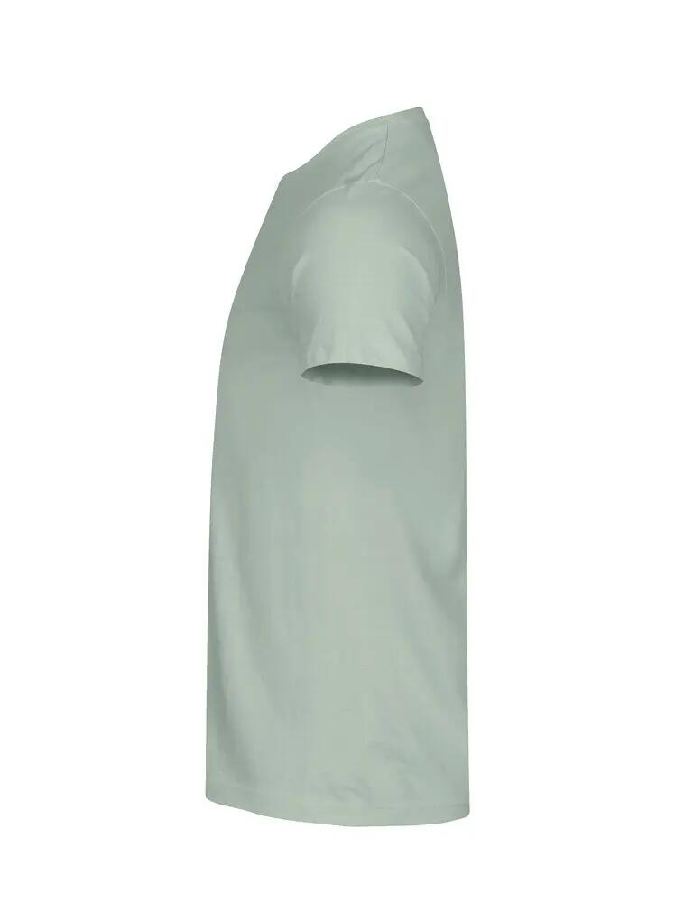 clique Basic-T t-shirt homem corte justo em algodão, Sage Green 3/5