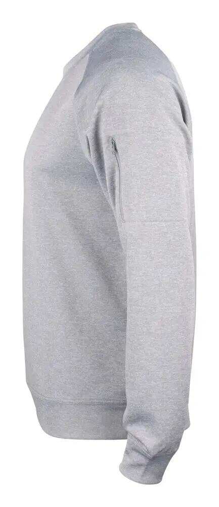 clique Basic Active Roundneck sweatshirt em poliéster cinza mesclado 3/4