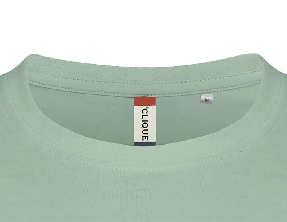 clique Basic-T t-shirt homem corte justo em algodão, Sage Green 2/5