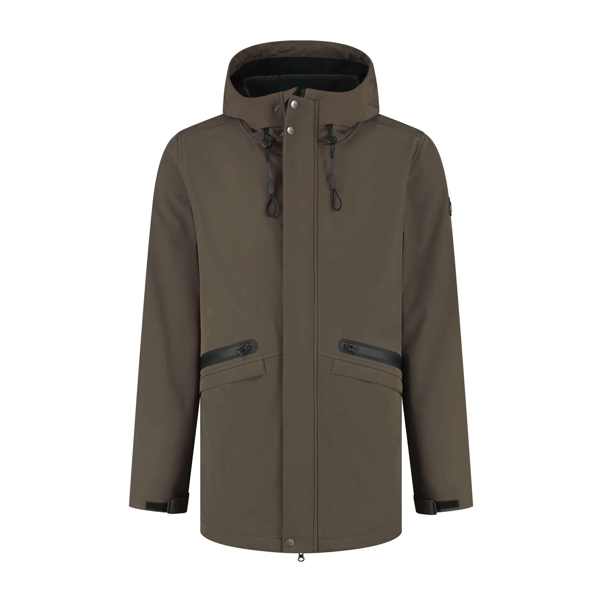 Njal Homme - Veste Softshell - Imperméable - Marron foncé 4/6