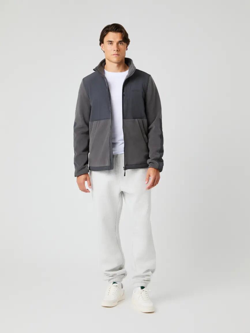 bjorn_borg BORG FLEECE HYBRID JACKET Giacca ibrida in pile — ASPHALT 3/4