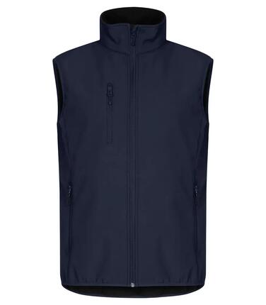 clique Classic Softshell Vest – 3-laags softshell met afritsbare capuchon