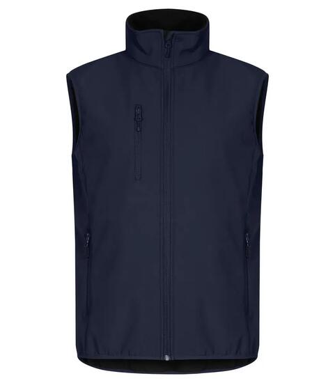 clique Classic Softshell Vest – 3-laags softshell met afritsbare capuchon