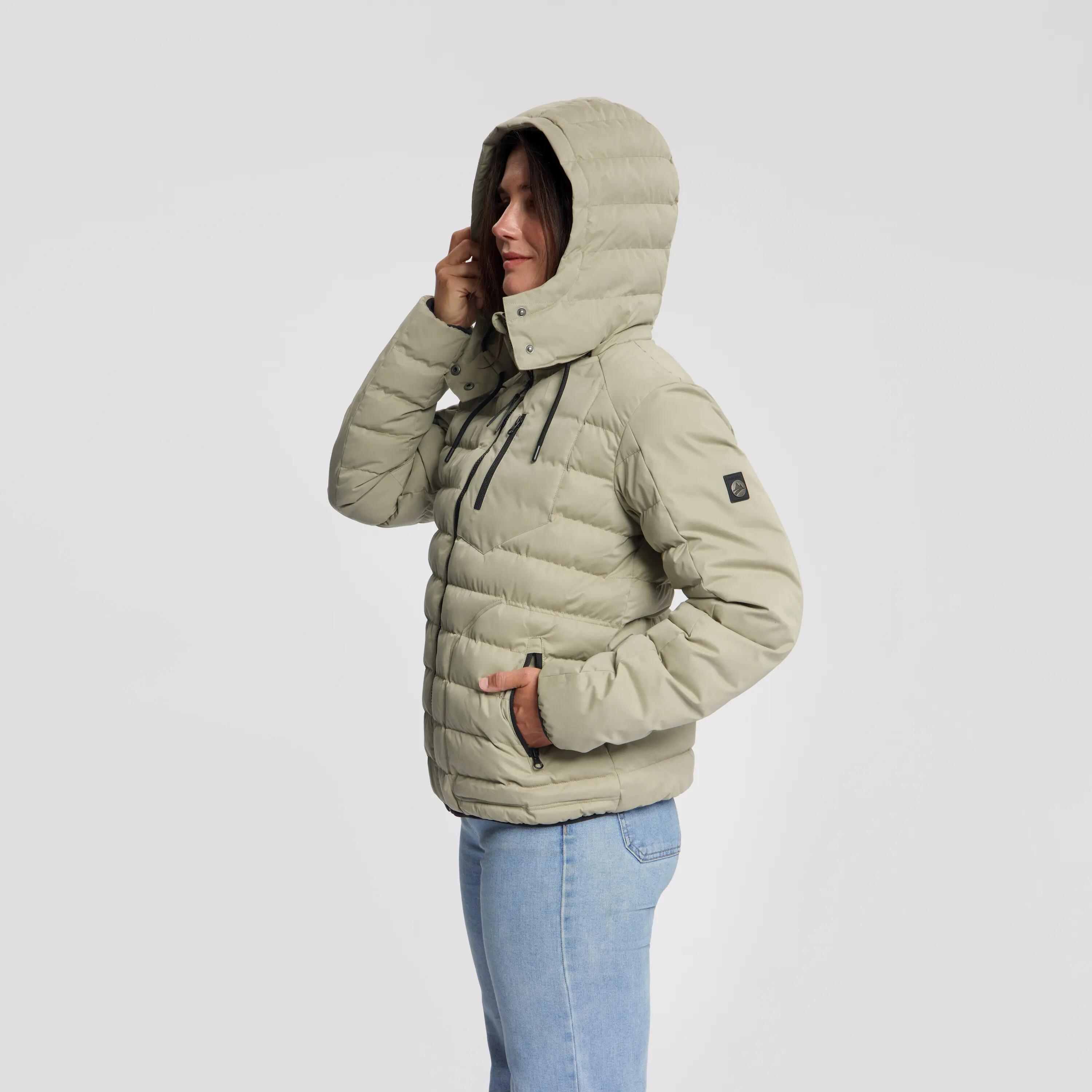 Sigrid Dames - Puffer winterjas - Waterdicht - Lichtbruin 2/5