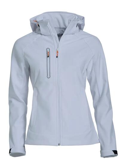 clique Veste Milford Femme - Softshell 3 couches blanche, membrane TPU