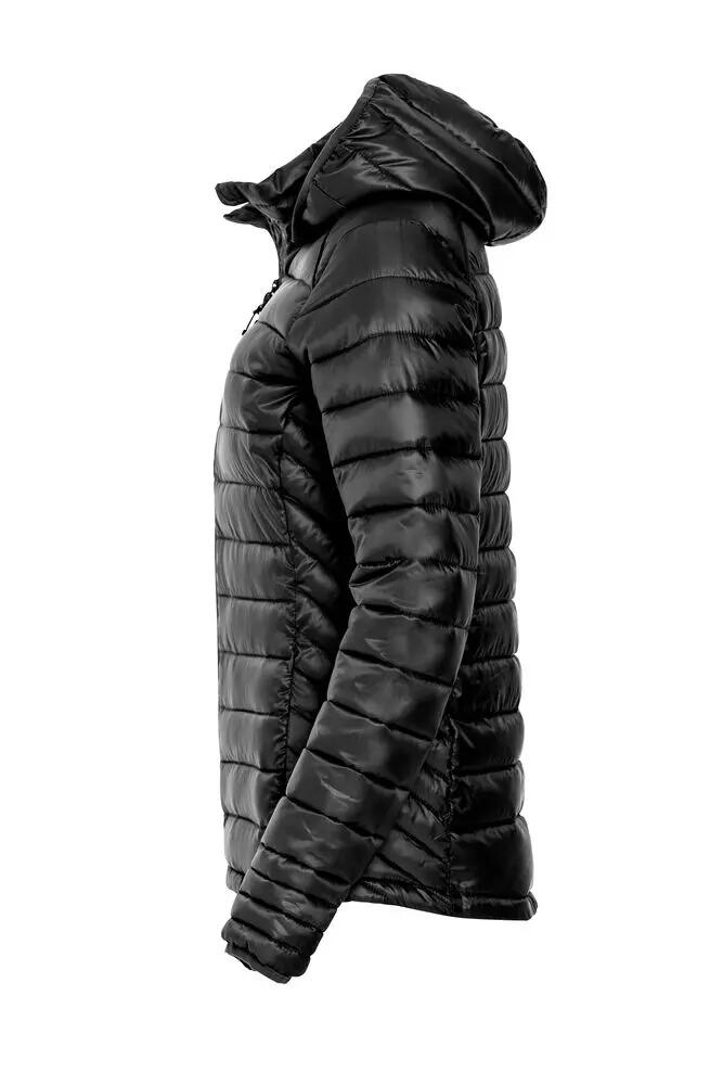 clique Hudson Women Casaco feminino acolchoado efeito pluma com capuz removível 3/4