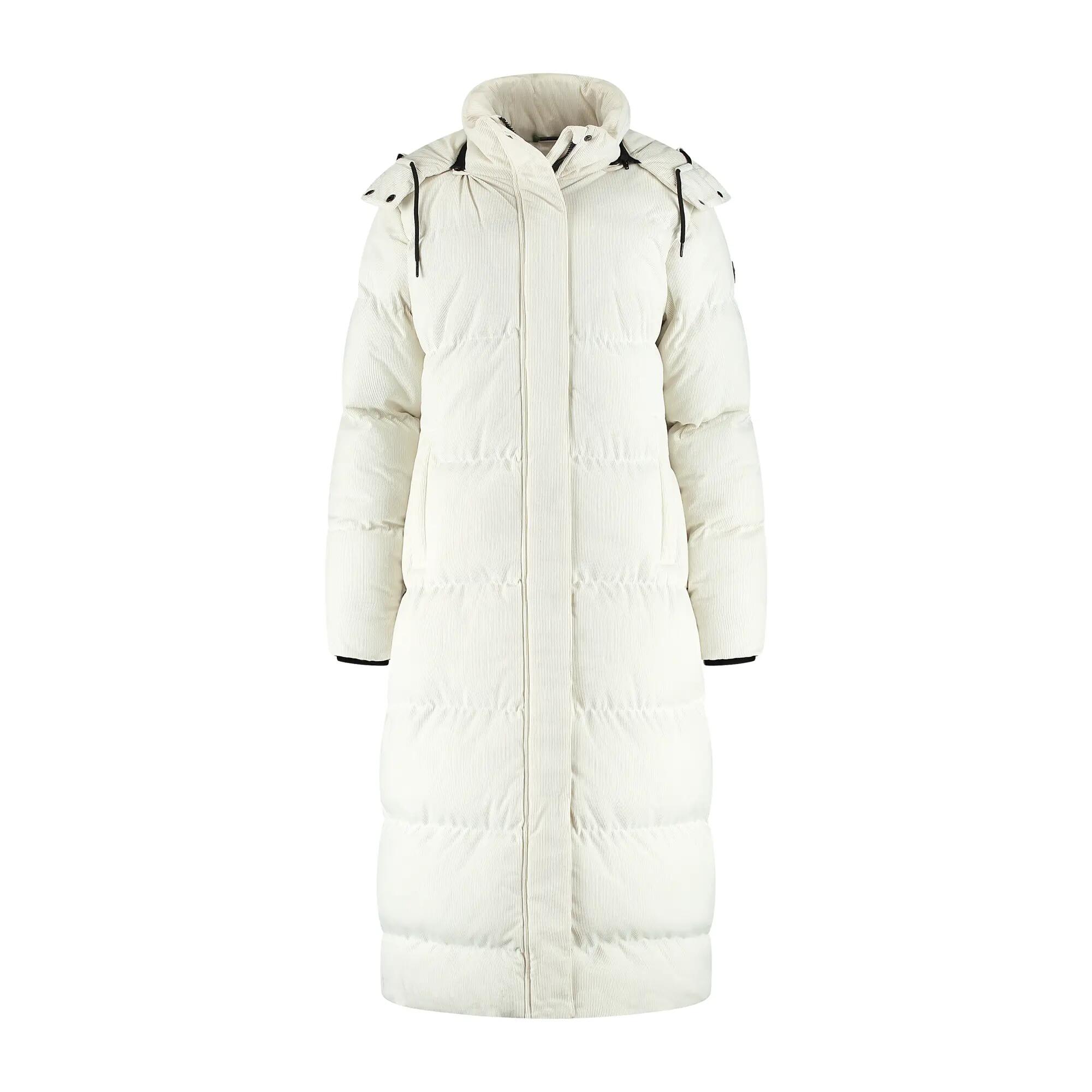 Unni Dames - Puffer winterjas - Corduroy - Gebroken wit 4/5