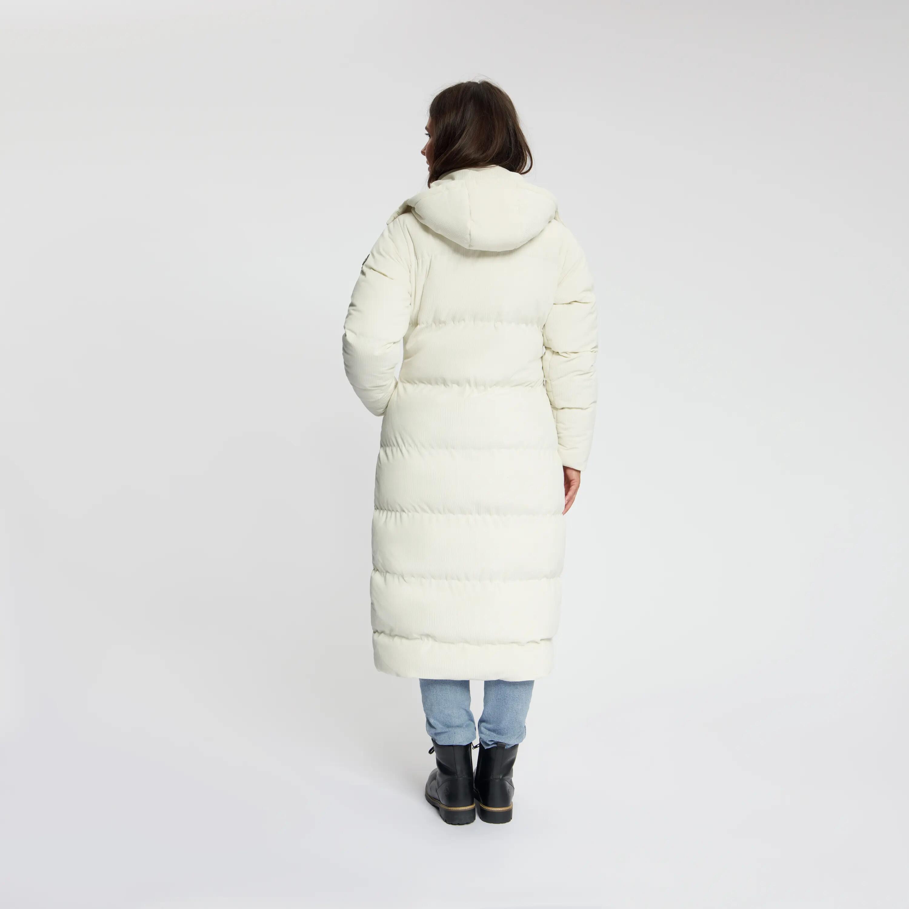Unni Dames - Puffer winterjas - Corduroy - Gebroken wit 3/5