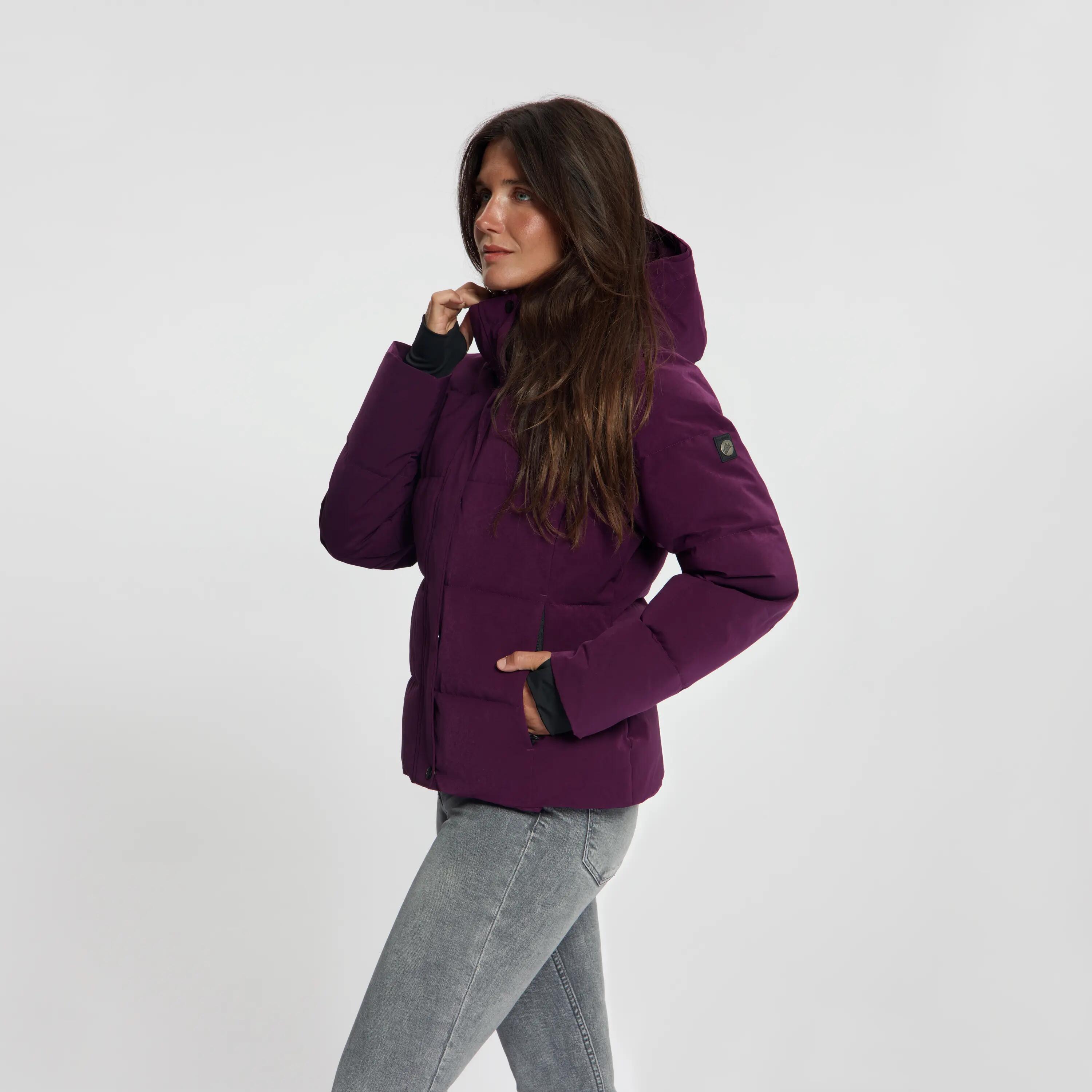 Agnes Dames - Puffer winterjas - Waterdicht - Paars 2/5