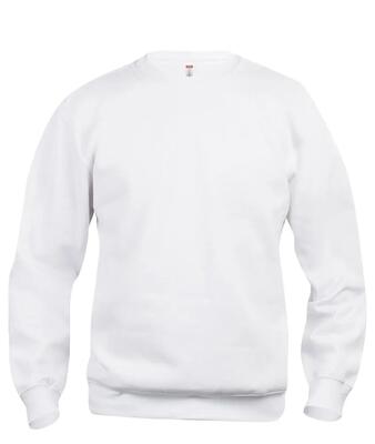 Clique basic roundneck unisex-sweater, wit