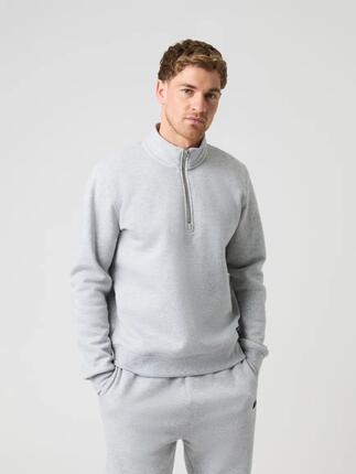 bjorn_borg CENTRE HALF ZIP – Herren Half-Zip in Light Grey Melange