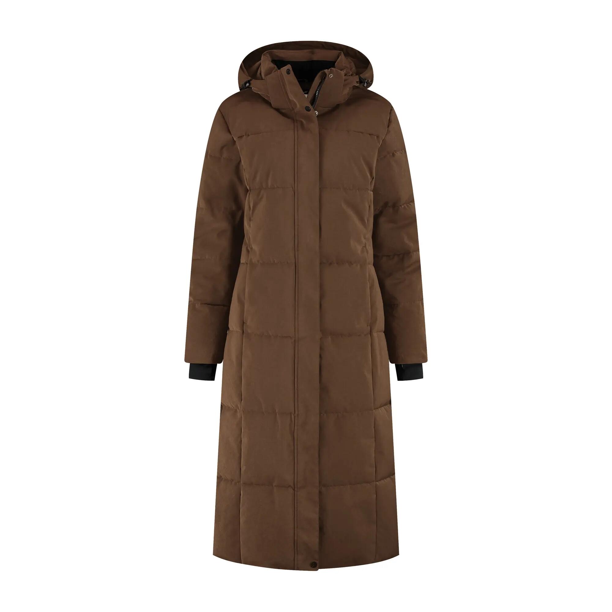 Andels Dames - Puffer winterjas - Waterdicht - Donkerbruin 5/6
