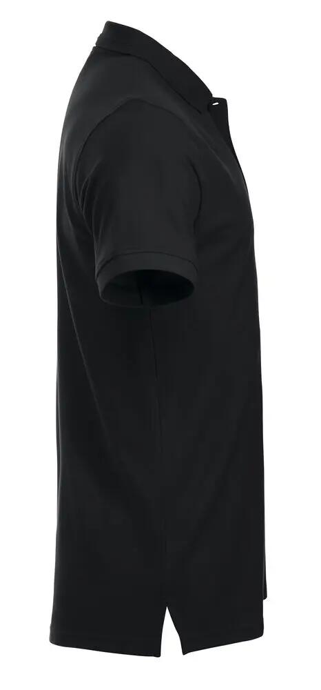 clique Polo Manhattan heren, zwart, katoen-polyester mix 4/4
