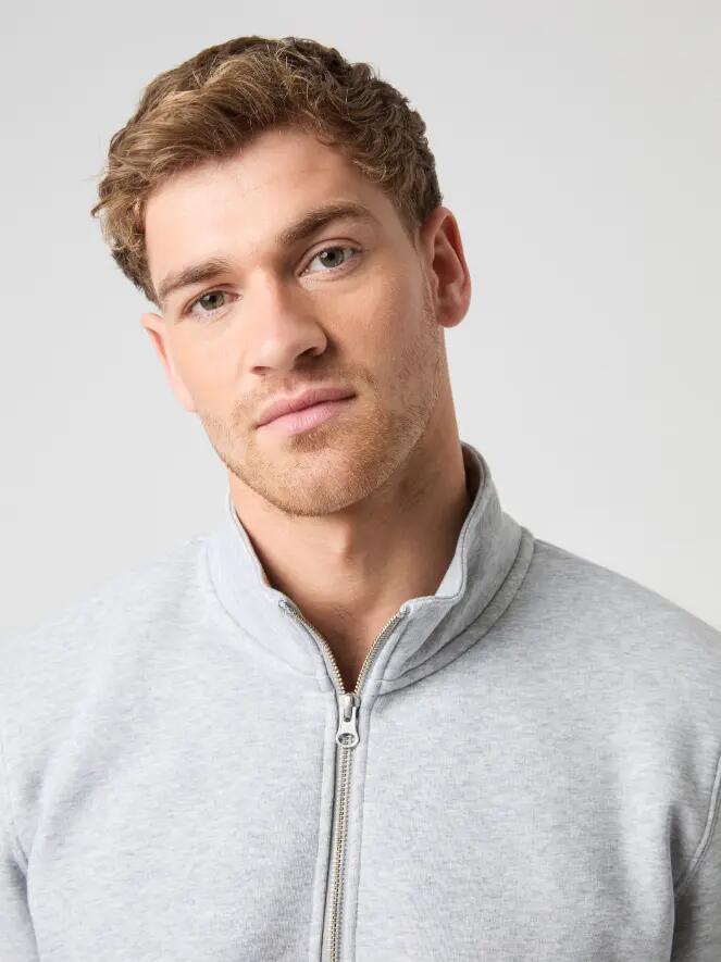 bjorn_borg CENTRE HALF ZIP – Herren Half-Zip in Light Grey Melange 4/5