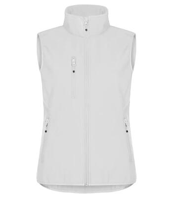 Clique classic softshell vest women - dames softshell bodywarmer wit