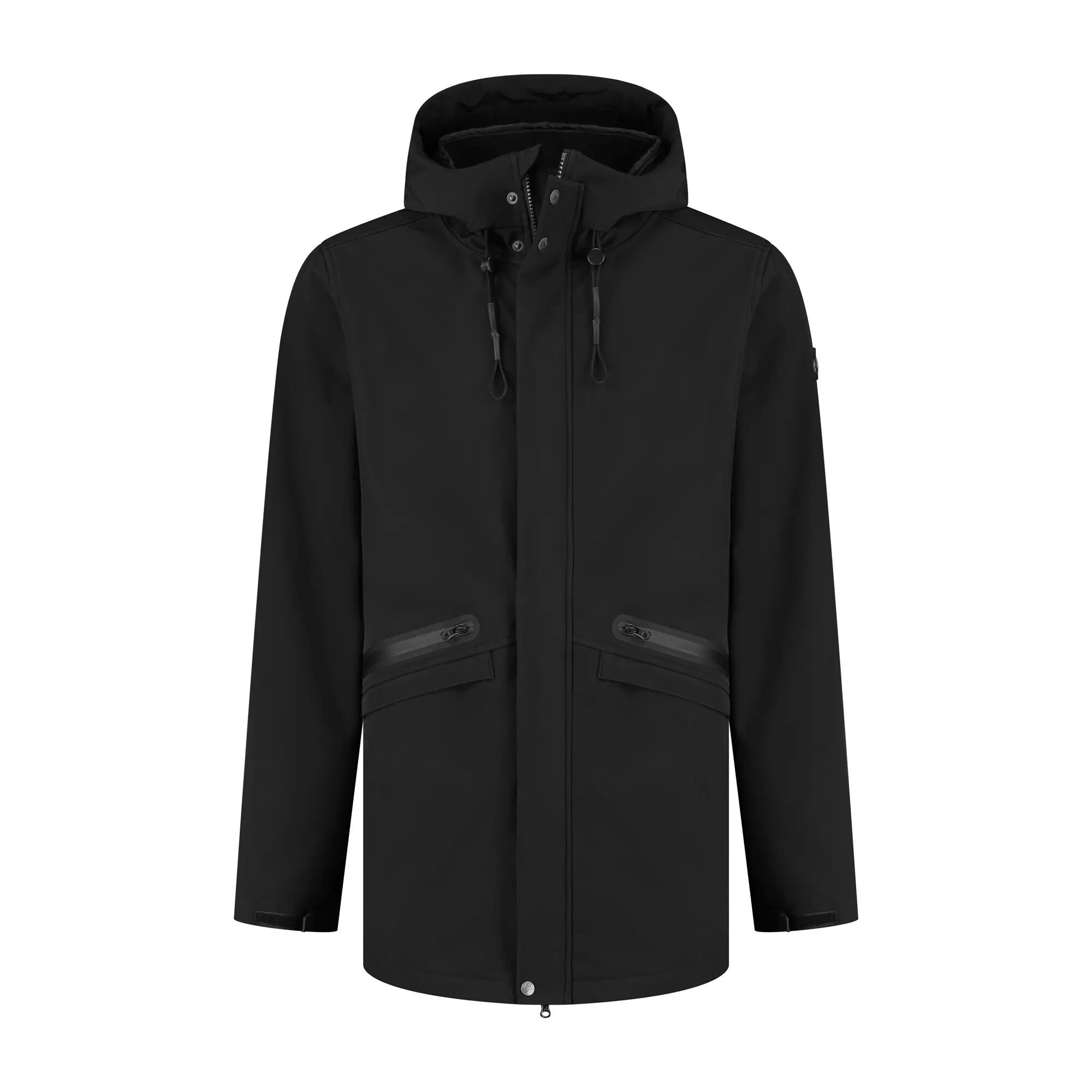 Njal Heren - Softshell Jas - Waterdicht - Zwart 4/6