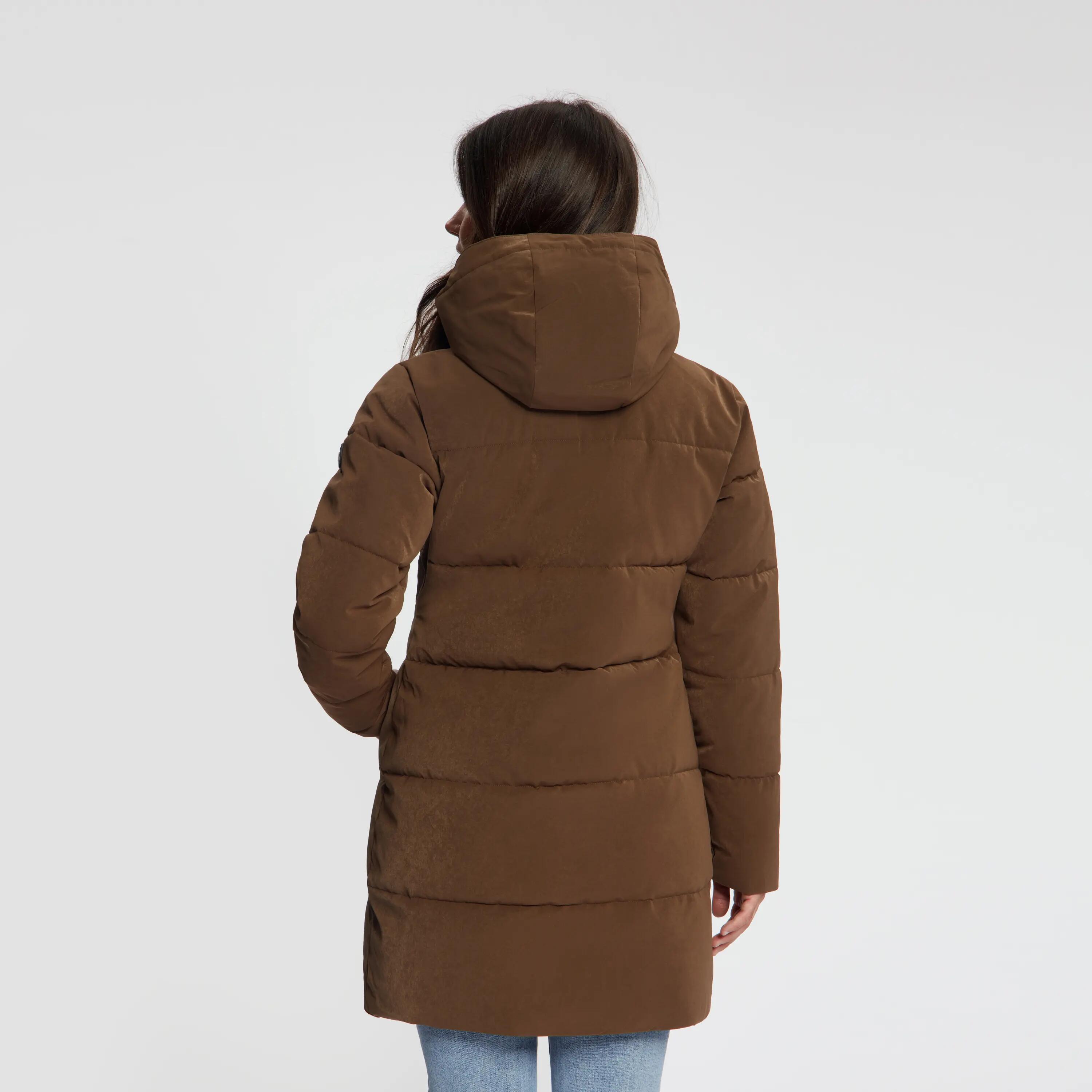 Astrid Femme - Doudoune d'hiver - Imperméable - Marron foncé 3/5