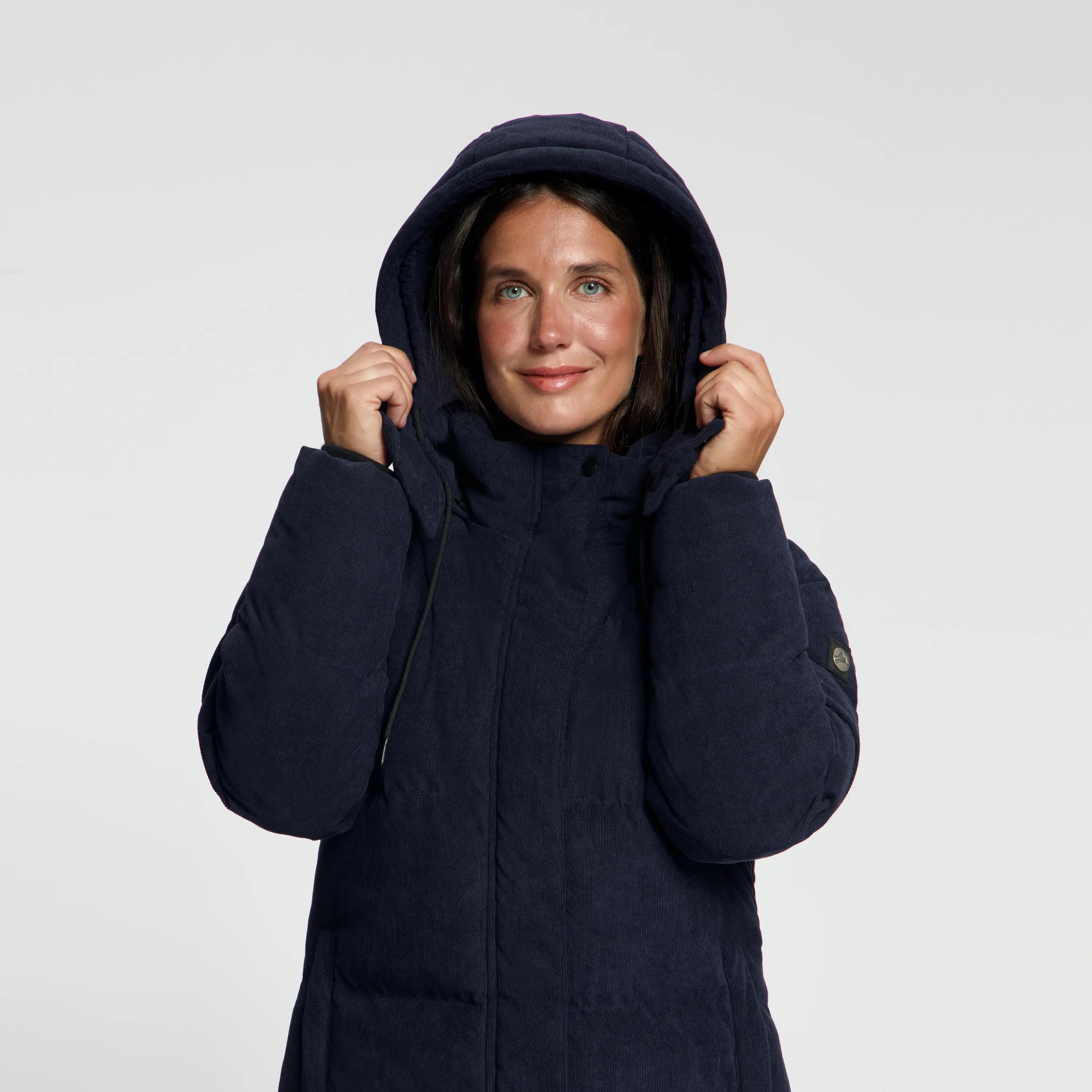 Unni Dames - Puffer winterjas - Corduroy - Navy 4/6