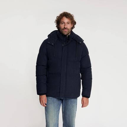 Ulf Herren – Daunen-Winterjacke – Cord – Dunkelbraun