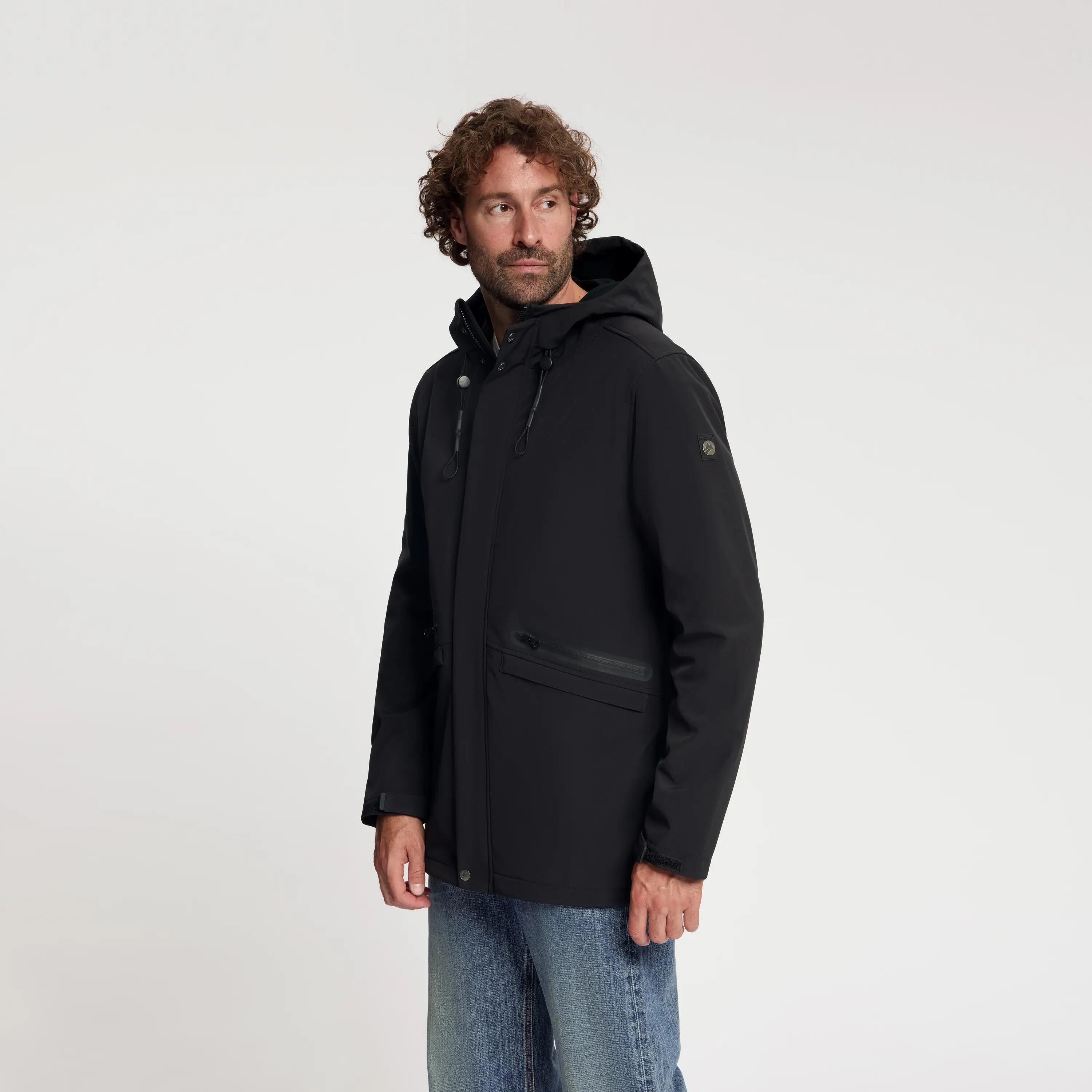 Njal Heren - Softshell Jas - Waterdicht - Zwart 2/6