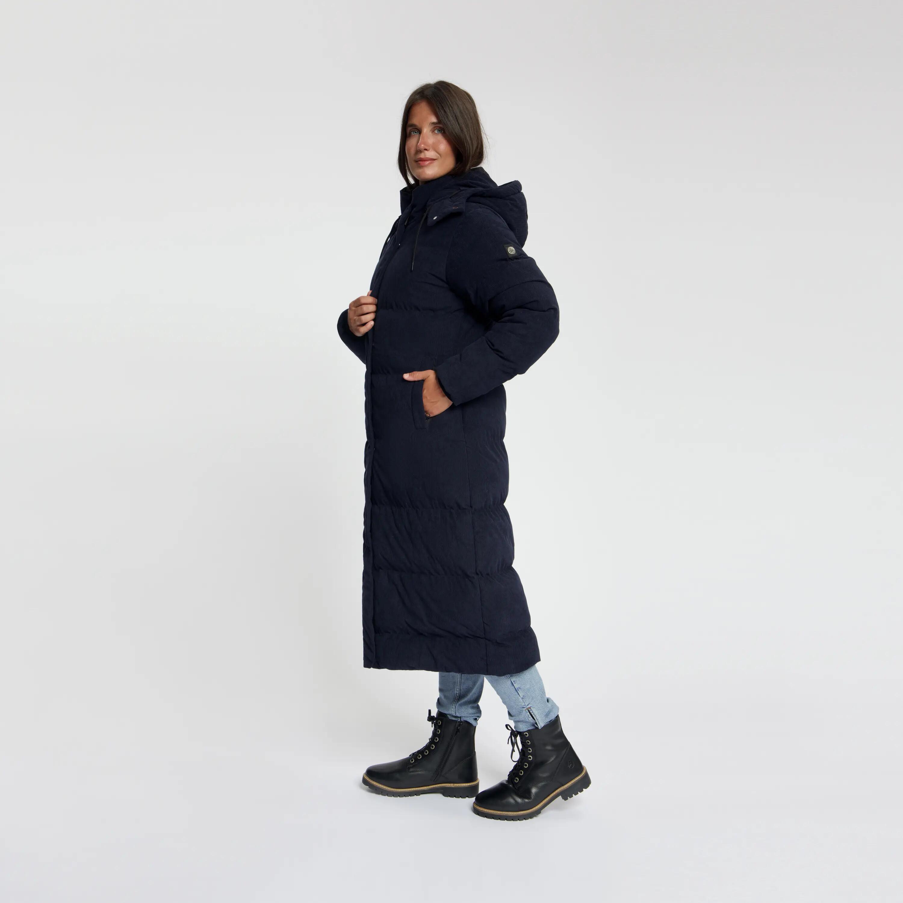 Unni Dames - Puffer winterjas - Corduroy - Navy 2/6
