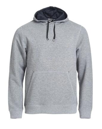 clique Classic Hoody – Herren Kapuzenpullover grau meliert aus Baumwollmischung