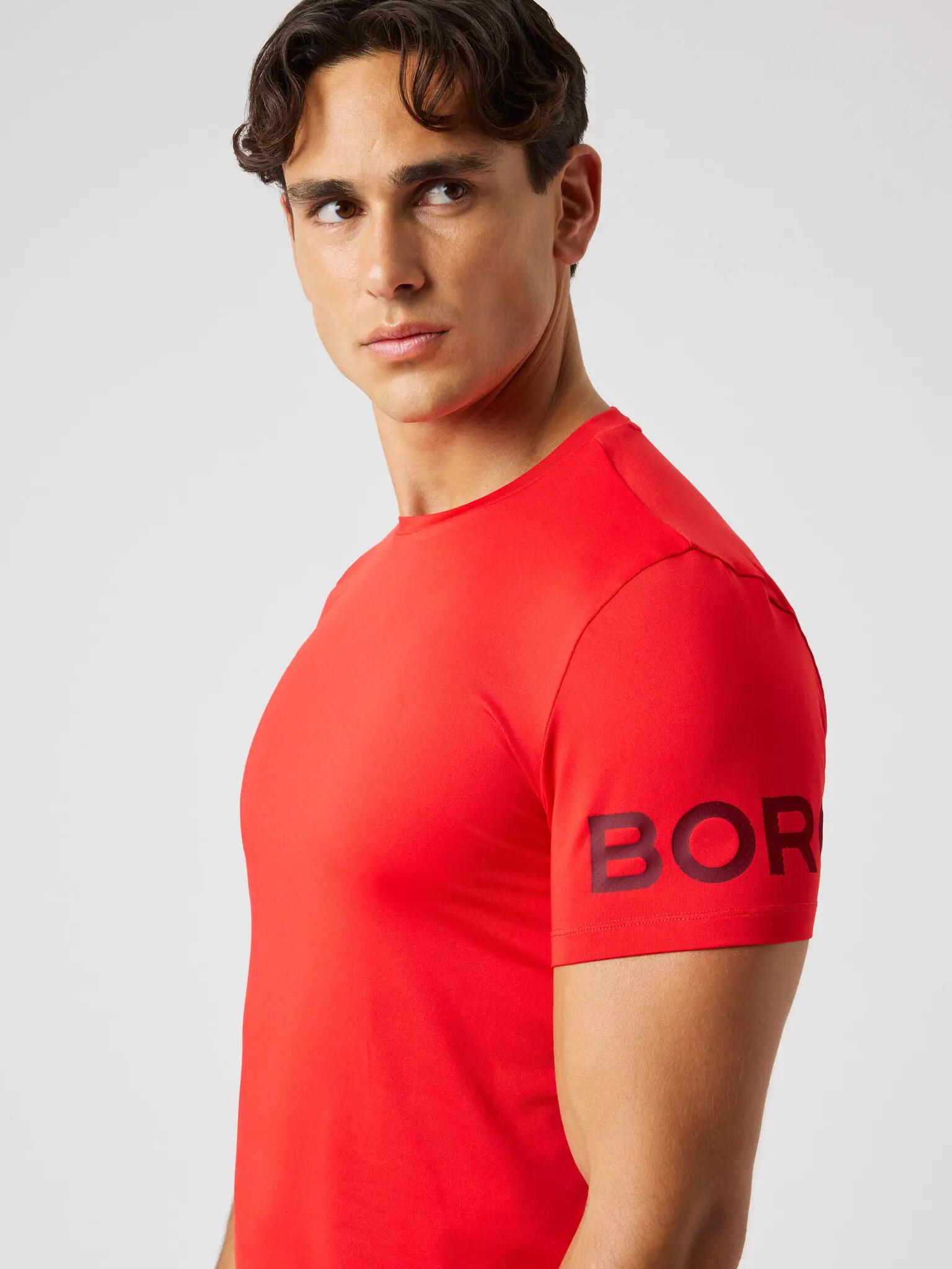 bjorn_borg BORG T-SHIRT in poliestere riciclato - FLAME SCARLET 4/5