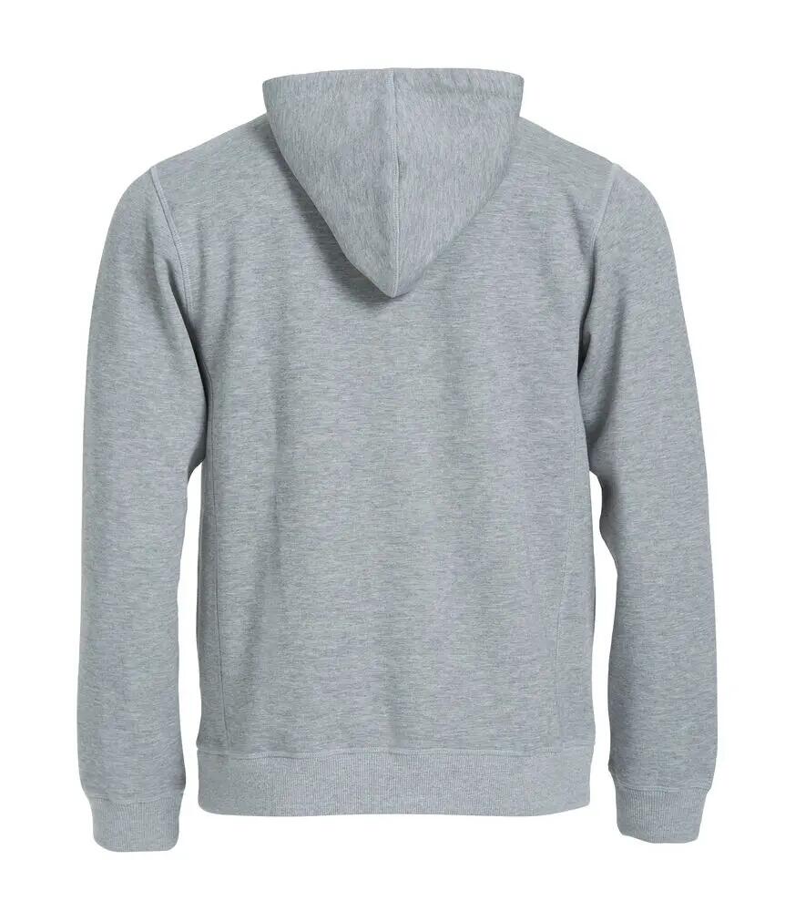 clique Classic Hoody – felpa con cappuccio grigio melange con tasca kangaroo 2/4