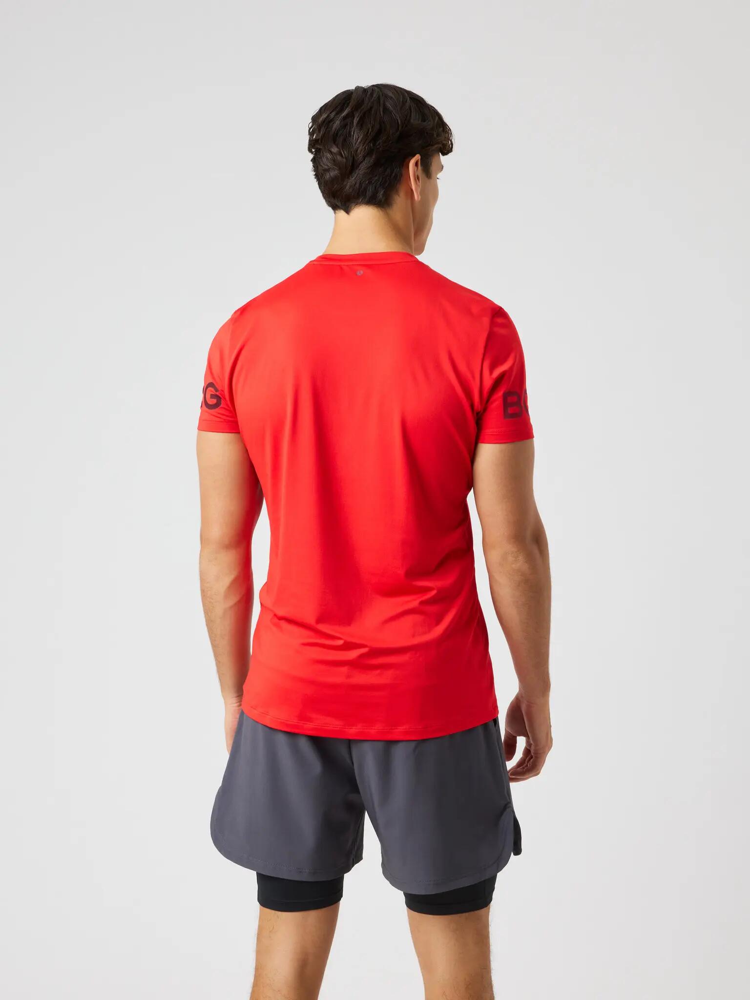 bjorn_borg BORG T-SHIRT in poliestere riciclato - FLAME SCARLET 2/5