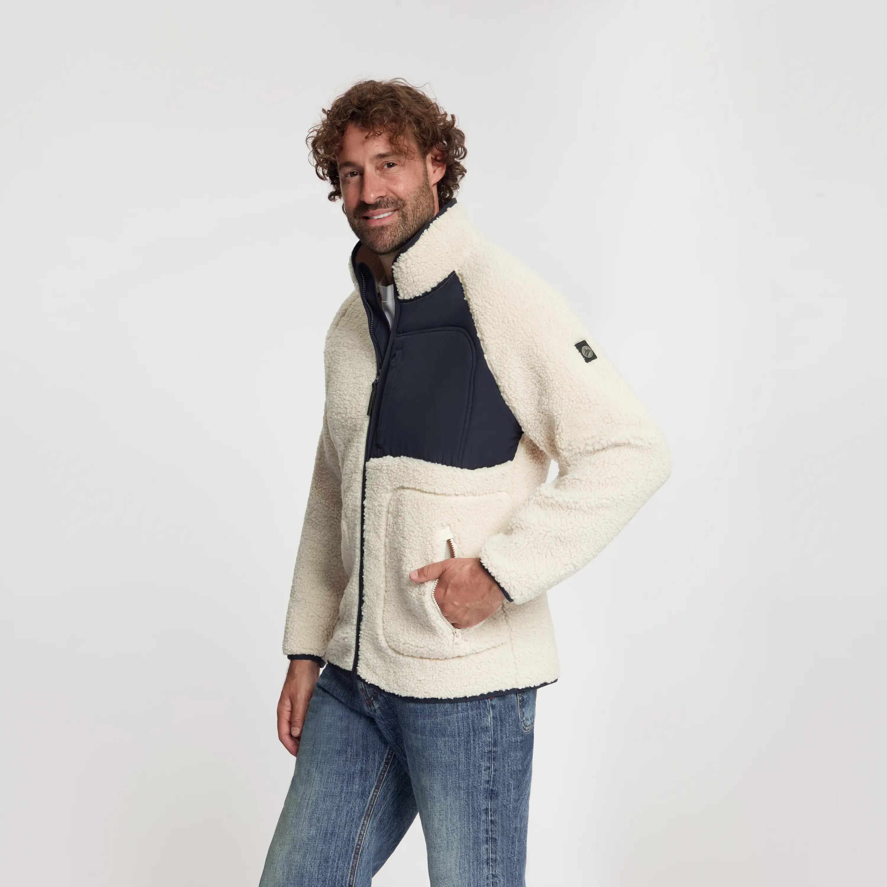 Omar Homme - Veste d'extérieur - Teddy - Blanc cassé 2/5