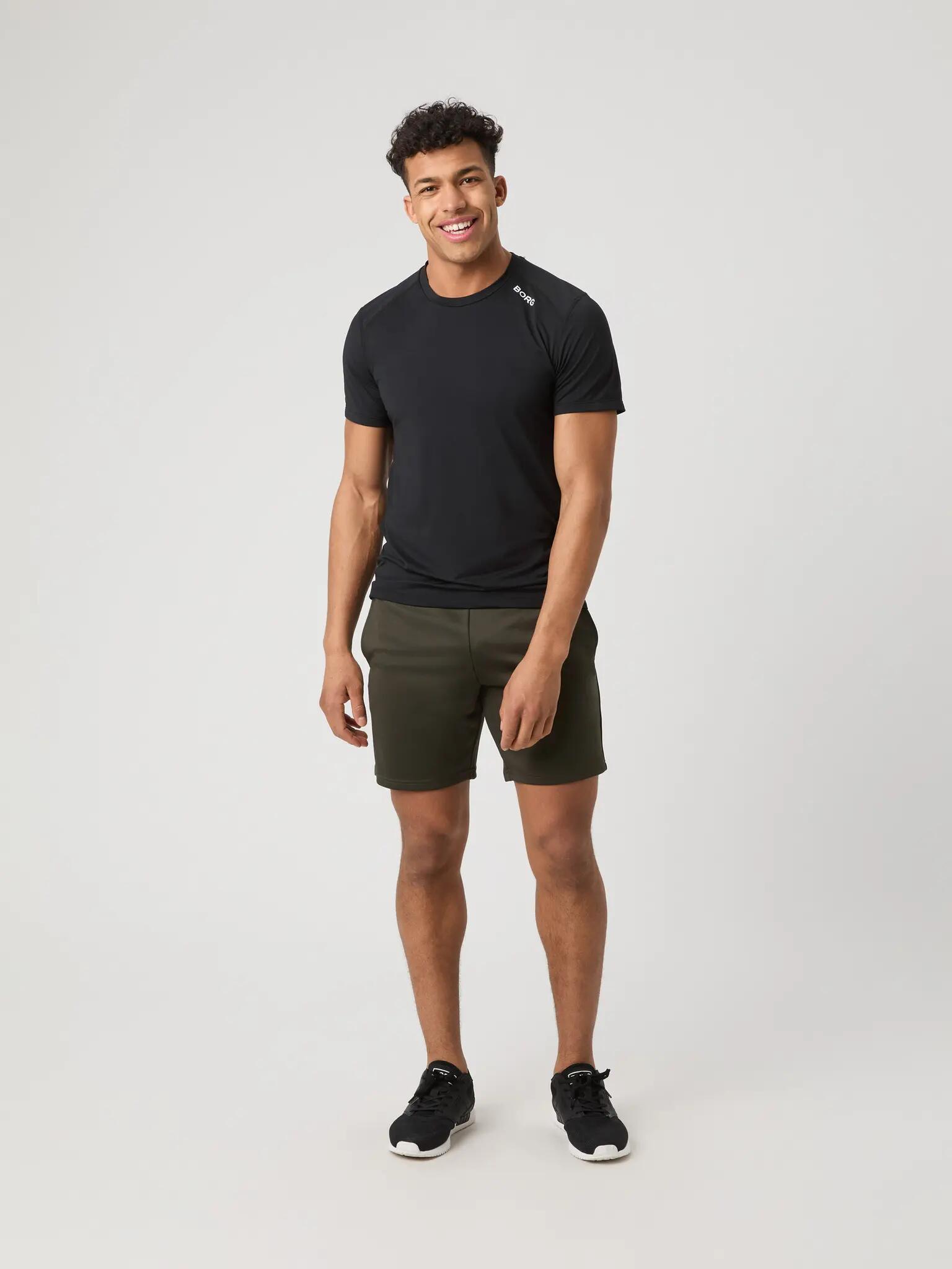 bjorn_borg BORG ESSENTIAL ACTIVE 8" SHORTS – PEAT 3/5