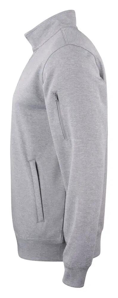 clique Basic Active Cardigan met ritssluiting polyester grijs melange 2/4