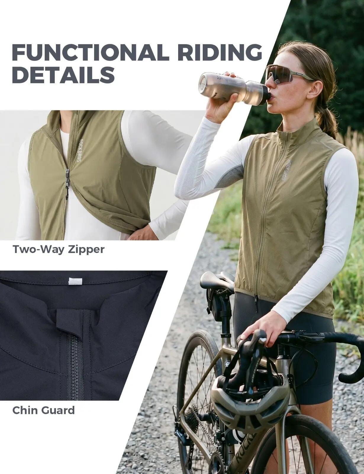 Leichte Windweste atmungsaktiv mit UPF 50+ – für Radsport & Outdoor 8/9