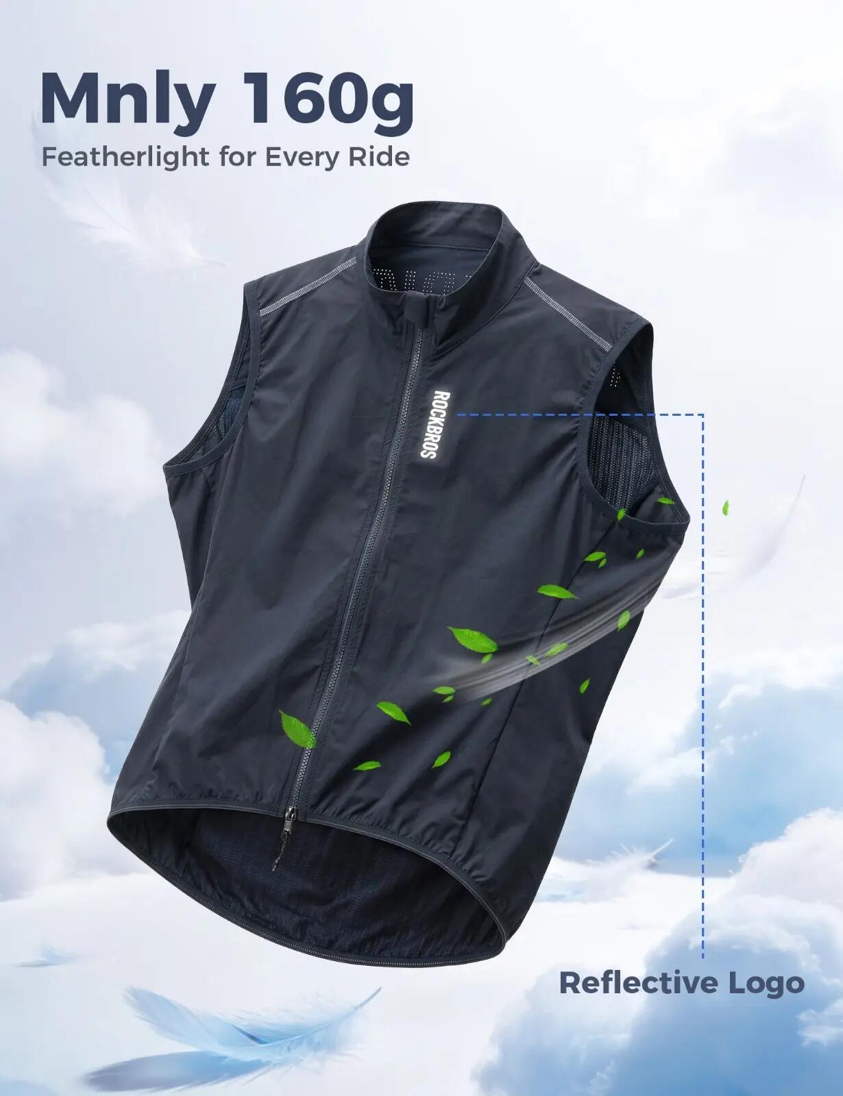 Leichte Windweste atmungsaktiv mit UPF 50+ – für Radsport & Outdoor 6/9
