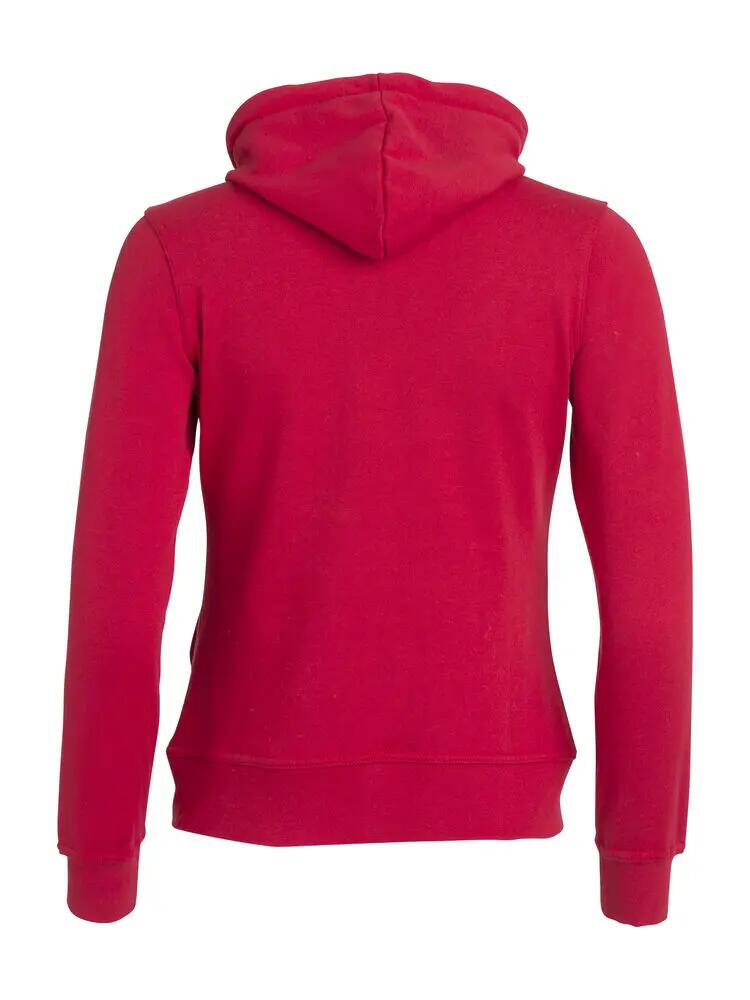 clique Basic Hoody Full Zip Women - camisola com capuz vermelha 2/4