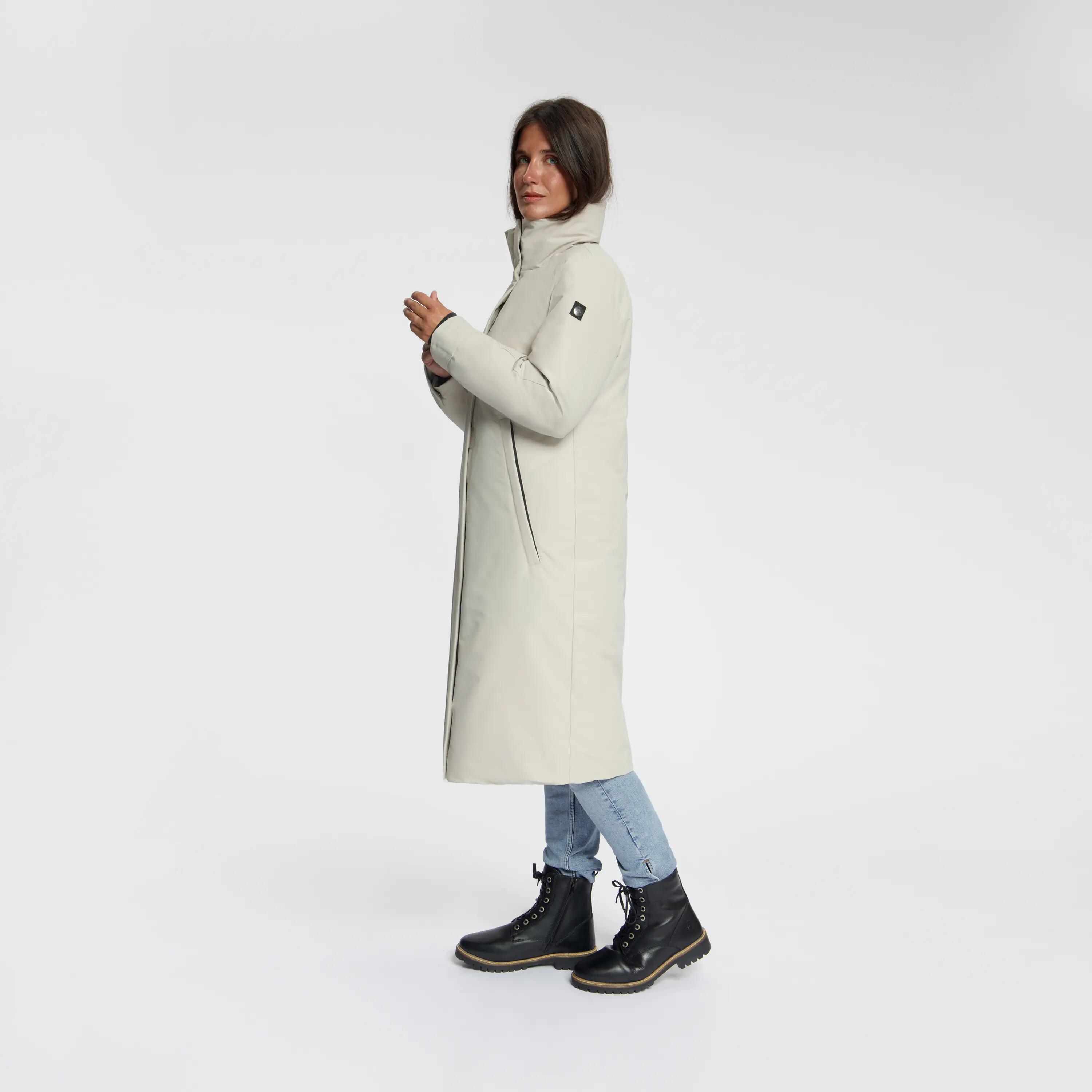 Saeby Femme - Veste d'hiver Hardshell - Imperméable - Sable 2/6