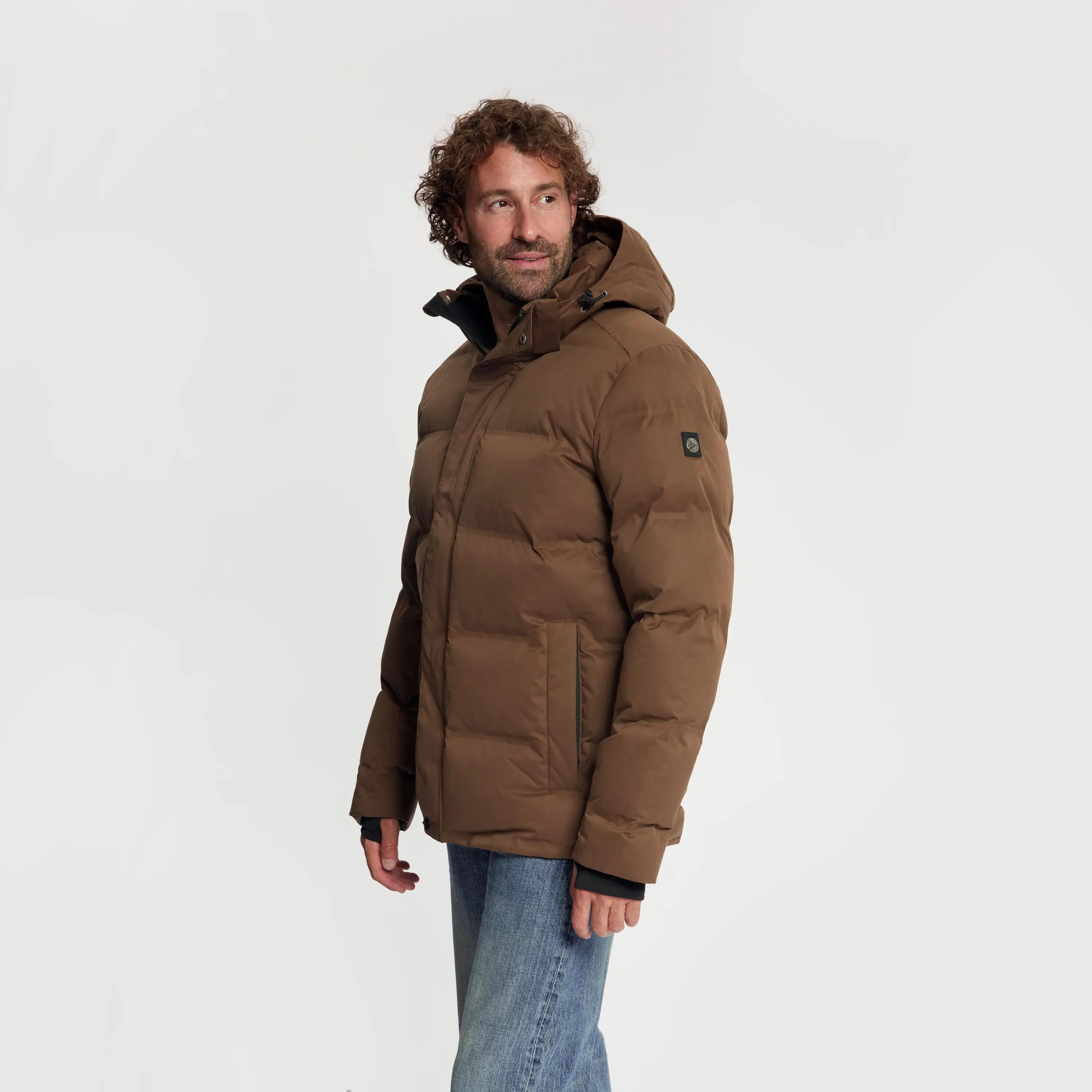 Andreas Heren - Puffer winterjas - Waterdicht - Donkerbruin 2/5