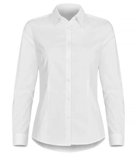 clique Stretch Shirt L/S Women — Stretch-Hemd langarm Weiß