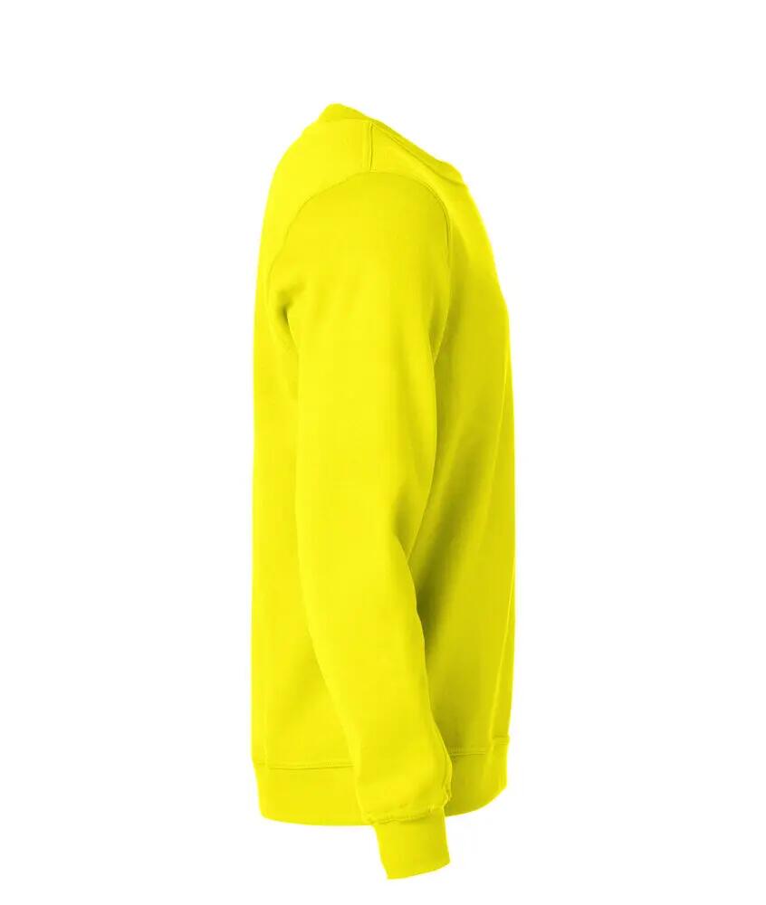 clique Basic Roundneck sudadera unisex amarillo de alta visibilidad 4/4