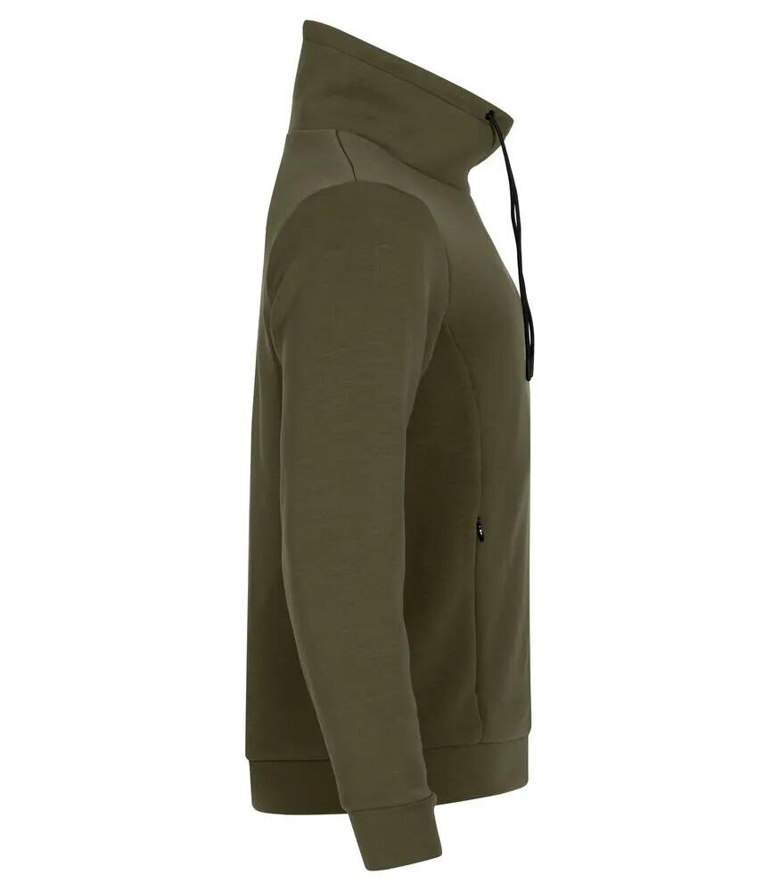 clique Hobart sweatshirt gola alta em tecido air-layer, Fog green 4/4