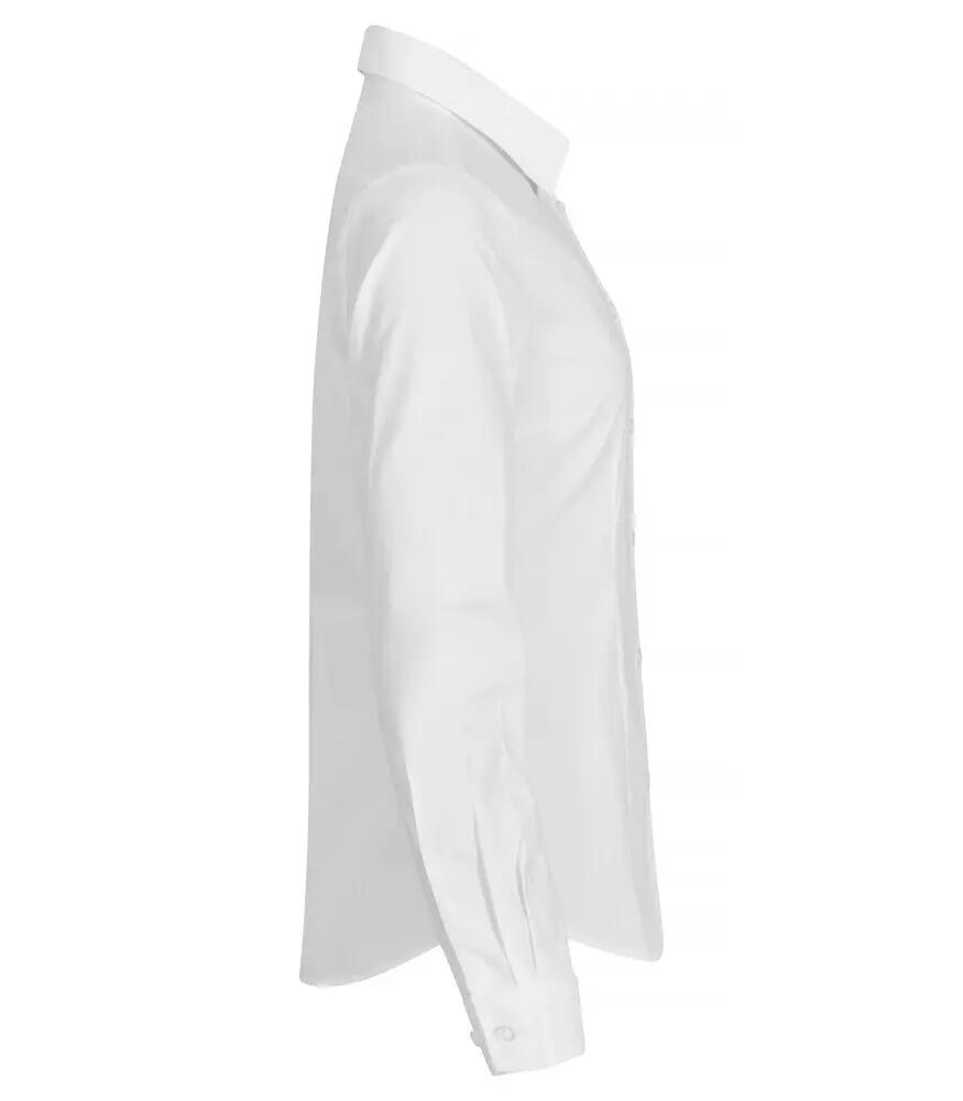 clique Stretch Shirt L/S Women - stretch overhemd lange mouw, wit 4/4