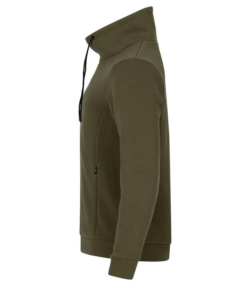 clique Hobart sweatshirt gola alta em tecido air-layer, Fog green 3/4