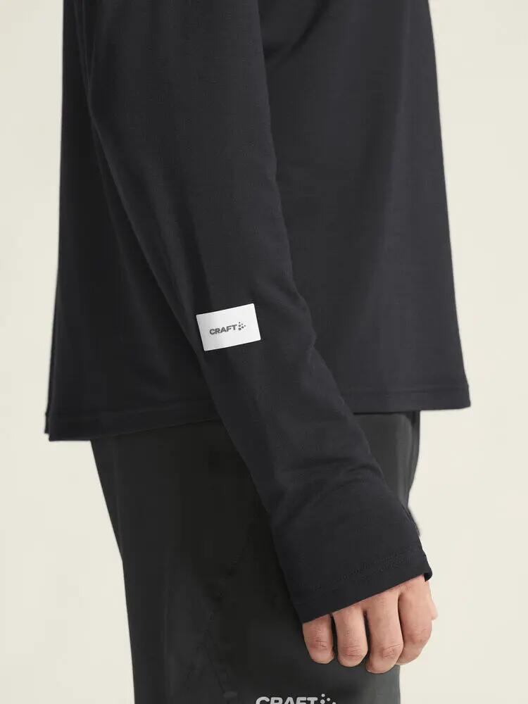 craft SubZ RN Jersey M – Maglia mid-layer morbida, Nero 7/7