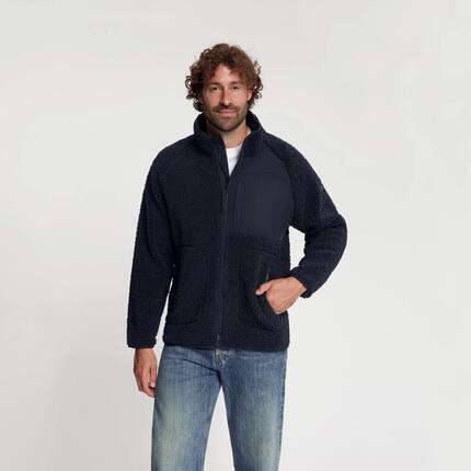 Omar Herren – Outdoor-Weste – Teddy – Marineblau