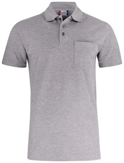 clique Basic Polo Pocket – Unisex-Polo aus Baumwolle mit Brusttasche